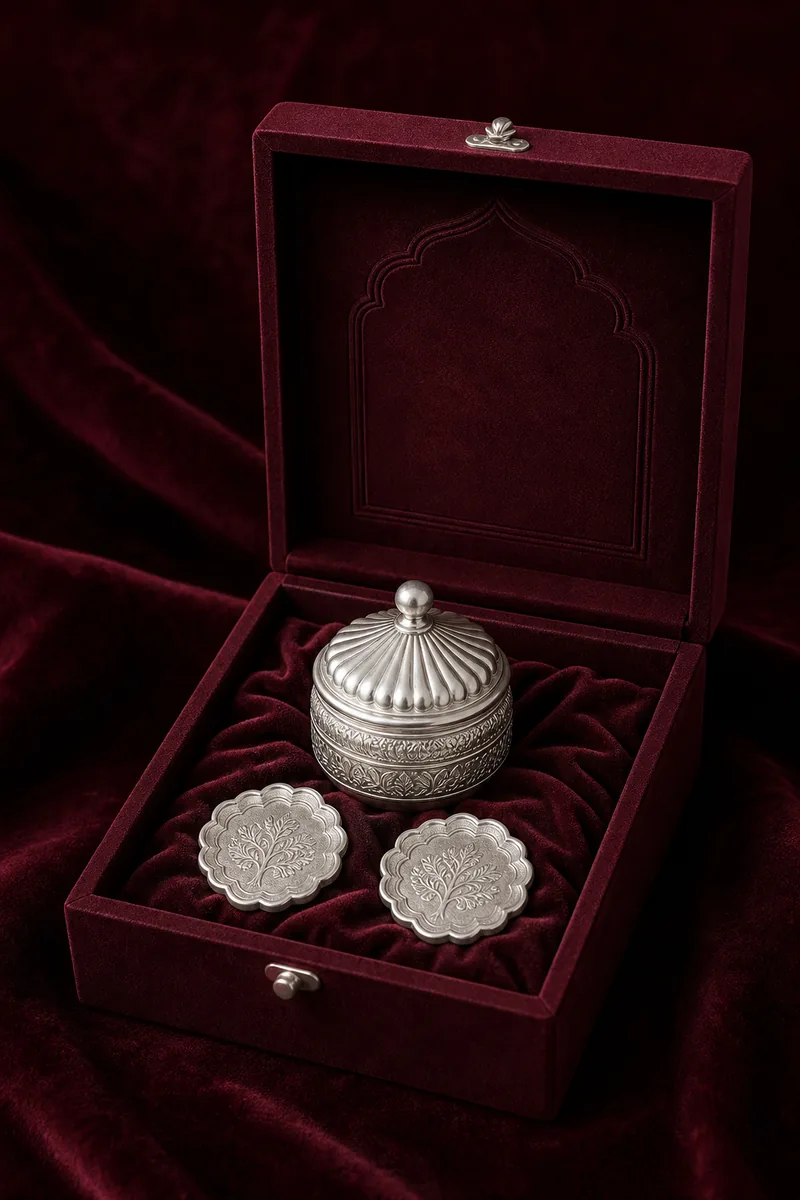 Bespoke silver gifting presentation