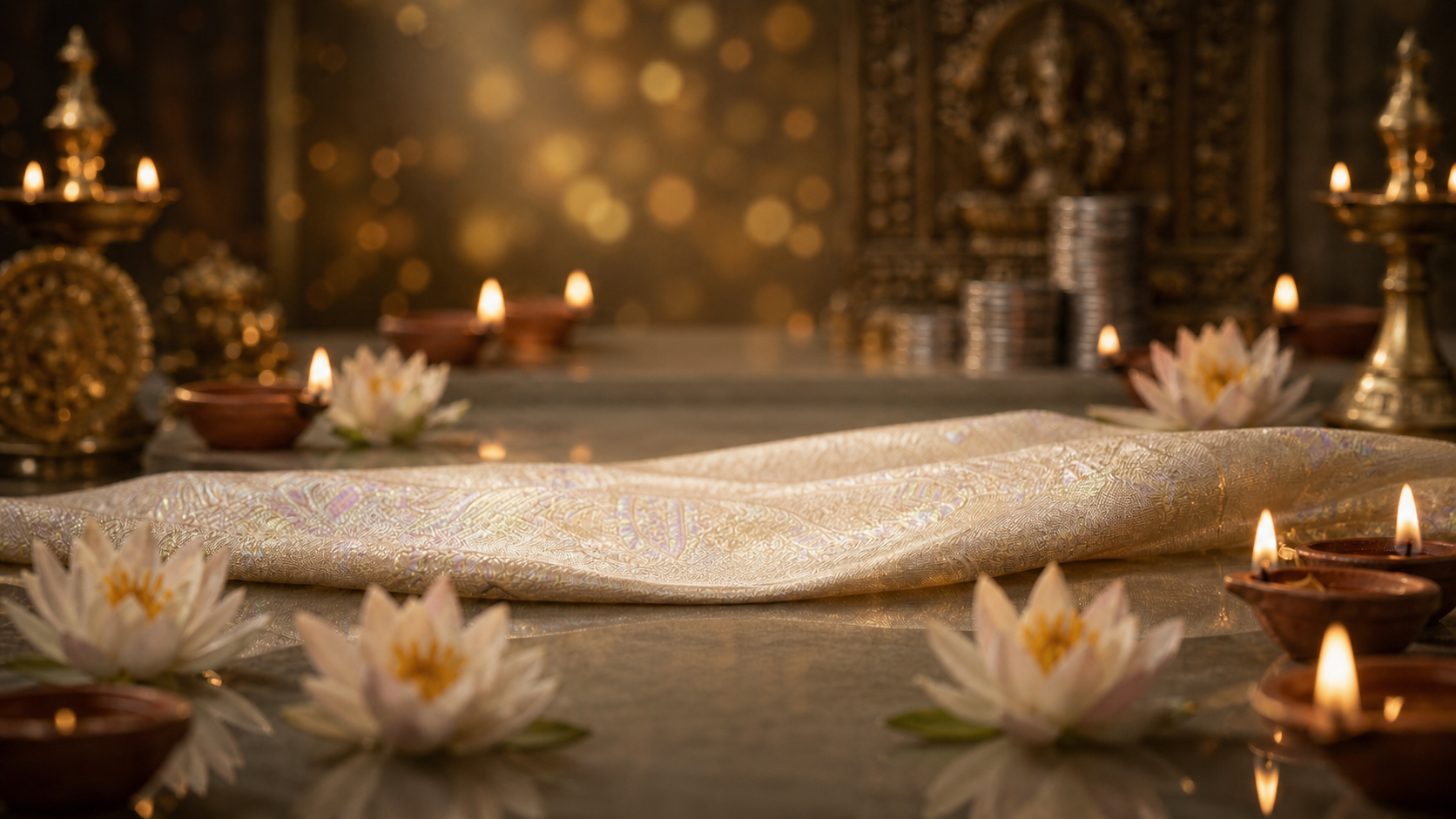 Lakshmi Ganesh ceremonial setting